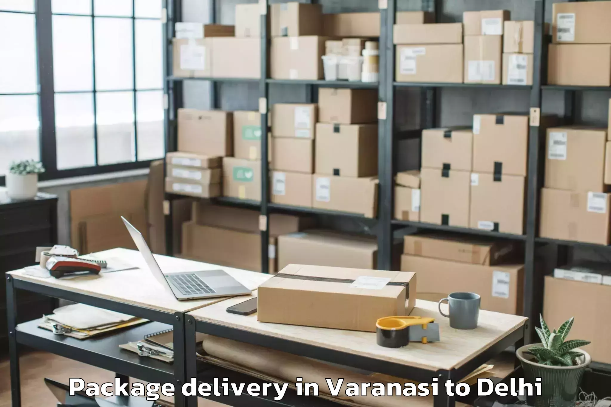 Professional Varanasi to University Of Delhi New Delhi Package Delivery